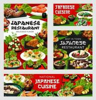 japanisch Küche Vektor Japan Restaurant Plakate