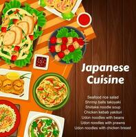 japansk kök tecknad serie vektor affisch japan måltider