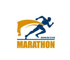 maraton springa sport ikon, sport konkurrens symbol vektor