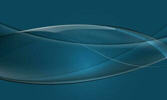 abstrakt Blau Glas glänzend Kurve Welle Design modern Luxus futuristisch Hintergrund Vektor