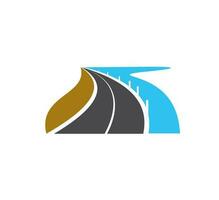 Straße Symbol, Autobahn Straße Antrieb, Reise und Geschwindigkeit vektor