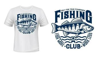 suchend Barsch Fisch T-Shirt drucken vektor