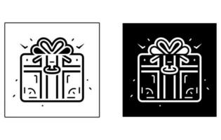 Geschenk Box mit Band Linie Symbol, Geschenk Box Symbol, eingestellt von Geschenk Box Symbole, eine solche wie gegenwärtig, Rabatt, Paket, Preis Etikett vektor