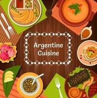 argentine restaurang meny omslag, argentinska mat vektor