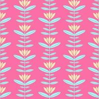 Blumen- nahtlos Muster Design. Hand gezeichnet Lotusblumen Blumen auf Rosa Hintergrund. aufwendig Vektor Blumen zum Schreibwaren, Textil- Design.