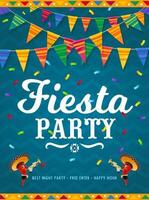 Mexikaner Fiesta Party Poster mit Chili Pfeffer vektor