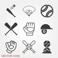 Baseball-Ikonen-Vektor vektor