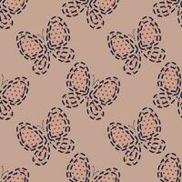 Schmetterling nahtlos Vektor Muster Hintergrund. Design zum verwenden Textil- Stoff alle Über drucken Verpackung Papier und Andere