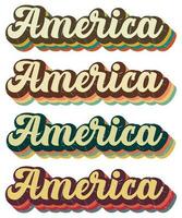 retro Amerika Text bewirken Hemd Design vektor