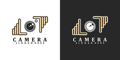 fotografi logotyp design med modern begrepp vektor
