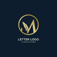 Brief m Logo Design Idee mit modern abstrakt Stil vektor