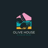 Olive Logo desing Idee mit einzigartig Stil Konzept vektor