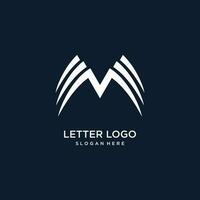 Brief m Logo Design Idee mit modern abstrakt Stil vektor