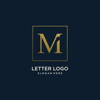 Brief m Logo Design Idee mit modern abstrakt Stil vektor