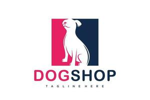 Hund Geschäft Logo Design. Logos können Sein benutzt zum Haustier Pflege, Klinik und Veterinärmedizin. vektor