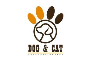Tass hund logotyp design. logotyper kan vara Begagnade för sällskapsdjur vård, klinik och veterinär. vektor