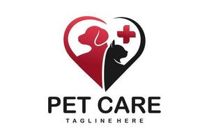 sällskapsdjur logotyp vektor ikon för sällskapsdjur affär eller sällskapsdjur vård och veterinär katt och hund