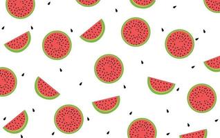 Wassermelone auf weißem Hintergrund vektor