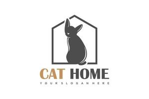 katt sällskapsdjur hus Hem logotyp vektor ikon illustration