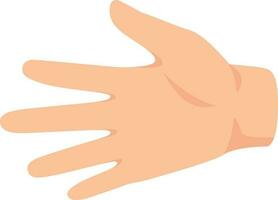 fünf Figuren oder öffnen Hand Geste Symbol vektor