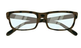 Auge Brille einstellen Vektor. Brille eben Vektor isoliert auf Weiß Hintergrund. lesen Brille einstellen mit anders Rahmen Farben.