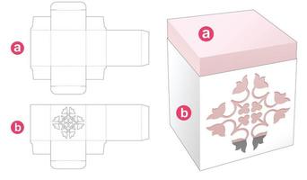 Verpackungsschachtel gestanzte Vorlage vektor