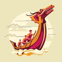 chinesische Drachenboot Festival Festival Vektor-Illustration vektor