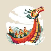 kinesisk drakbåtfestival vektorillustration vektor