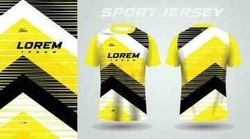 gul svart skjorta fotboll fotboll sport jersey mall design attrapp vektor