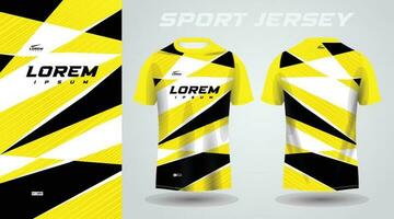 gul svart skjorta fotboll fotboll sport jersey mall design attrapp vektor