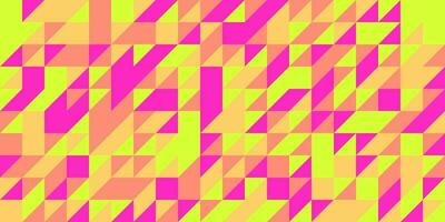 abstrakt Bauhaus geometrisch Hintergrund mit Dreiecke. Rosa, orange, Gelb Farben. Vektor Design.