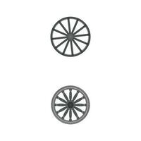 trä- hjul svart vektor uppsättning illustration av ikon silhuett vagn hjul vektor uppsättning