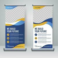 Corporate Rollup- oder X-Banner-Designvorlage vektor