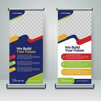 Corporate Rollup- oder X-Banner-Designvorlage vektor