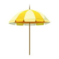 gul strand paraply. vektor illustration isolerat på vit.