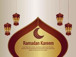 Ramadan Kareem kreative Illustration der Laterne auf weißem Hintergrund vektor