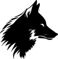 Wolf - - schwarz und Weiß isoliert Symbol - - Vektor Illustration