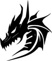 Drachen - - minimalistisch und eben Logo - - Vektor Illustration