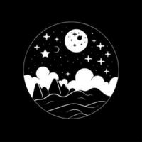 Nacht Himmel - - hoch Qualität Vektor Logo - - Vektor Illustration Ideal zum T-Shirt Grafik