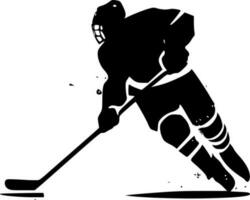 Eishockey - - schwarz und Weiß isoliert Symbol - - Vektor Illustration