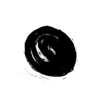 runda knapp smutsig stroke borsta. hand målad bläck klick, grunge cirkel. vektor element illustration