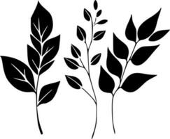 löv - minimalistisk och platt logotyp - vektor illustration