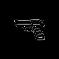 Gewehr - - minimalistisch und eben Logo - - Vektor Illustration