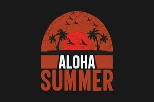 Aloha Sommer- T-Shirt vektor