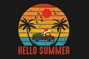 Hallo Sommer- T-Shirt vektor