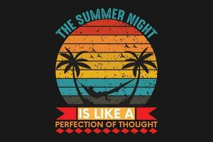 das Sommer- Nacht ist mögen ein Perfektion von habe gedacht vektor