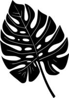 Monstera - - minimalistisch und eben Logo - - Vektor Illustration