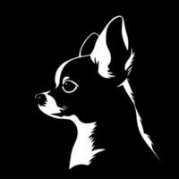 Chihuahua - - minimalistisch und eben Logo - - Vektor Illustration