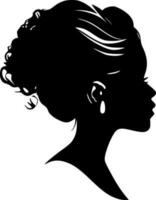 schwarz Frauen - - hoch Qualität Vektor Logo - - Vektor Illustration Ideal zum T-Shirt Grafik
