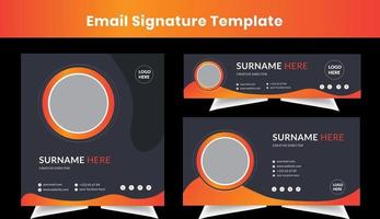 e-post signatur designmall personlig företags mail layout set vektor